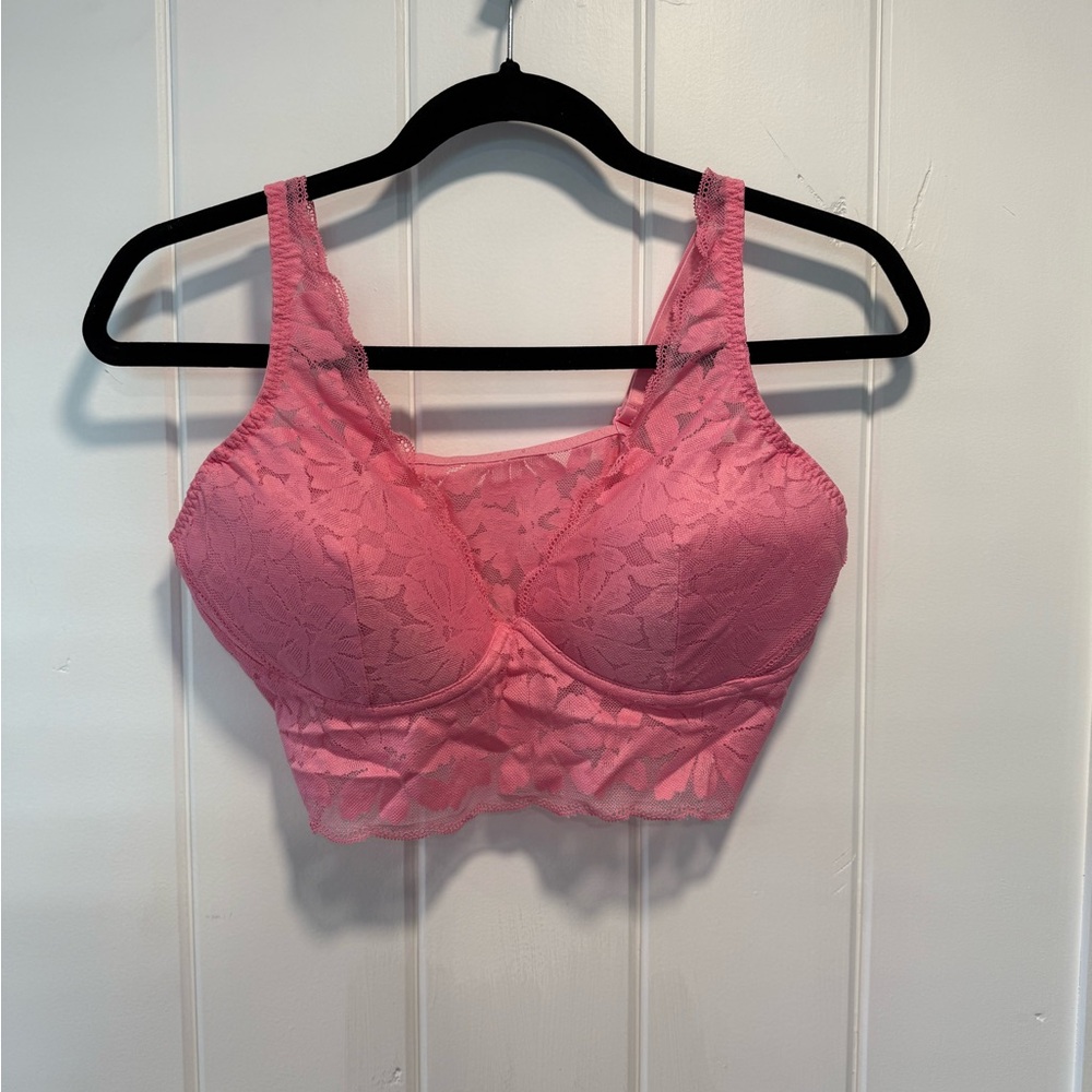 Pink Lace Women's Bralette